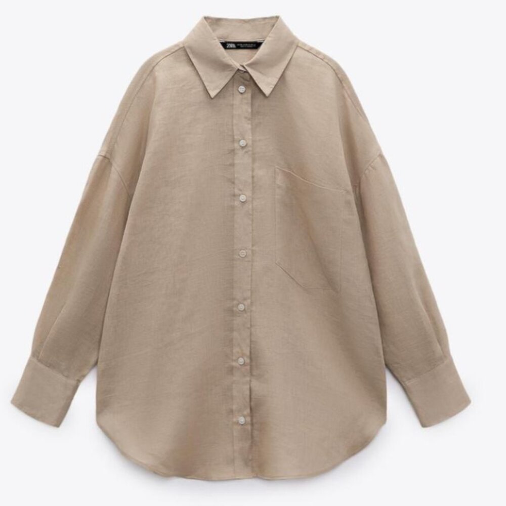 Zara Linen Shirt with Pockets